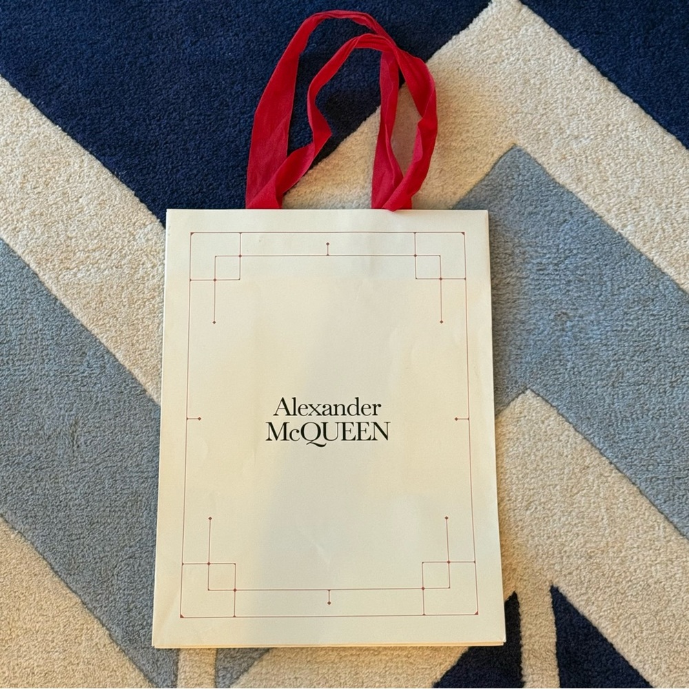 Alexander McQueen Boutique Large Shopping Bag with Red Handles